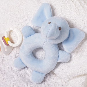 Blue Elephant Baby Rattle