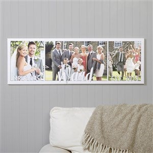 Wedding Photos Personalized Canvas Print - 12x36