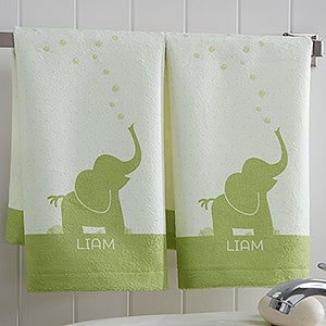 Personalized Kids Animal Hand Towel Set - Baby Zoo Animals