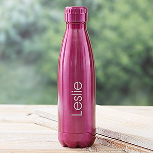 Personalized Stainless Steel 17oz. Water Bottle- Pink