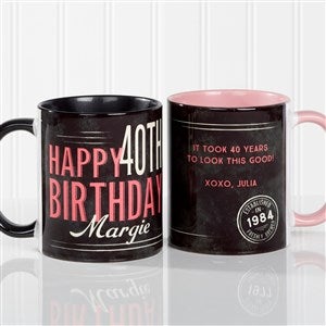 Personalized Coffee Mugs - Vintage Birthday - 17555