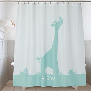 Personalized Shower Curtain - Baby Zoo Animals