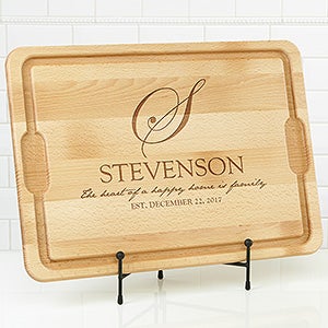 Heart Of Our Home Personalized Maple Cutting Board- 12x17