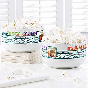 Super Tasty Personalized Photo Snack Bowl