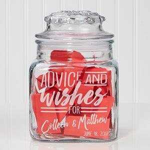 Advice & Wishes For...Personalized Glass Jar