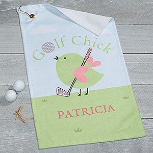 Golf Chick Personalized Ladies Golf Towel