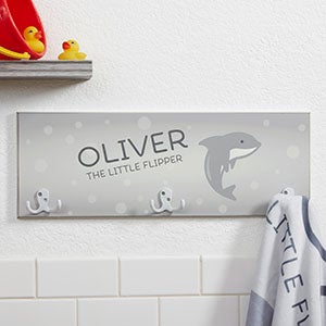 Personalized Kids Bathroom Towel Hook - Sea Creatures