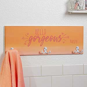 Morning Motivation Personalized Towel Hook Rack
