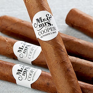 The Happy Couple Personalized Cigar Labels