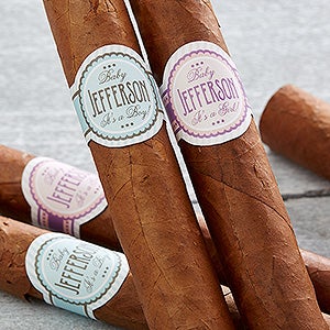 It's A... Personalized New Baby Cigar Labels