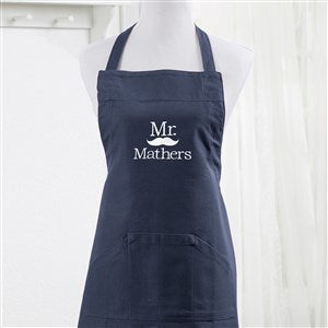 Better Together Embroidered Navy Wedding Apron