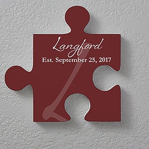 Family Name Personalized Puzzle Piece Wall Décor