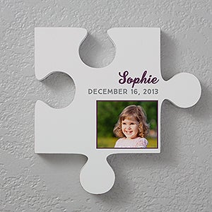Name & Photo Personalized Puzzle Piece Wall Décor