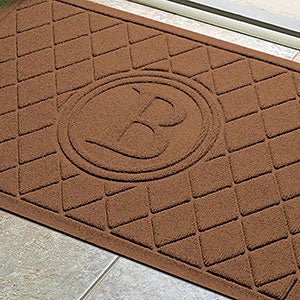 Argyle Monogram Personalized AquaShield? Molded Doormat