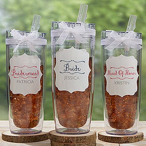 Bridesmaid On The Go Personalized Flip 'n' Sip Tumbler