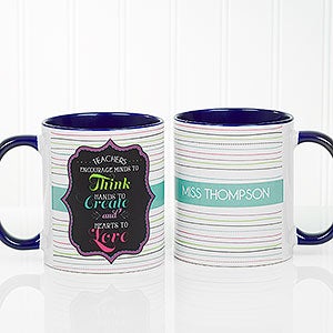 Personalized Coffee Mug For Teachers - 11oz Blue