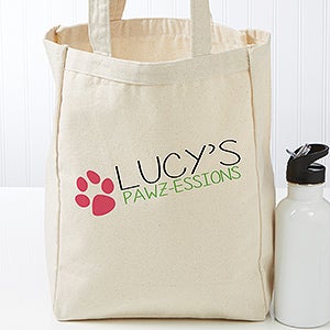 Personalized My Pawzessions Dog Pet Tote Bag