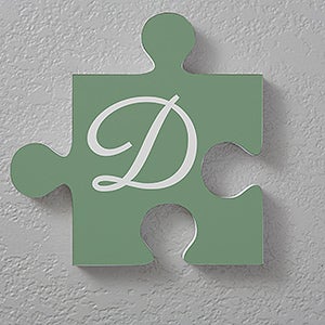 Family Initial Personalized Puzzle Piece Wall Décor