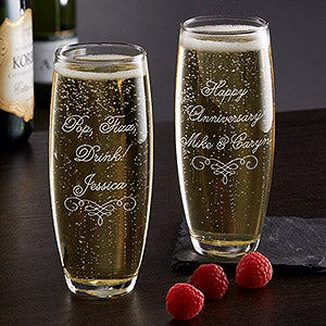 Write Your Own Personalized Stemless Champagne Flute