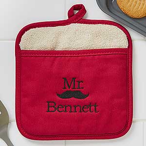 Better Together Mr. Embroidered Pot Mitt