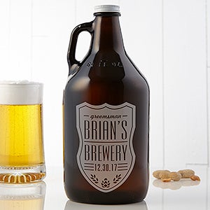 Beer Label Personalized 64oz. Beer Growler