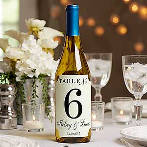 Wedding Personalized Table Number Label