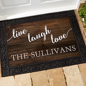 Live, Laugh, Love Personalized Personalized Doormat- 18x27