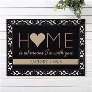 Personalized Home With You Doormat - 18x27 - Unique, Custom Gifts - #17792
