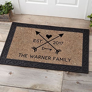 Arrows of Love Personalized Doormat- 20x35