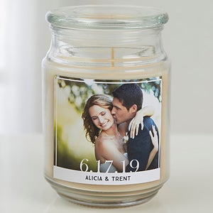 our wedding photo candle personalized candles