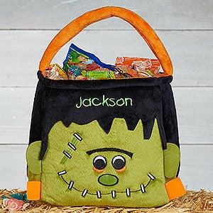 Freaky Frankie Embroidered Plush Treat Bag