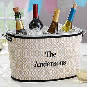 Time To Party Embroidered Neoprene Beverage Tub- Name