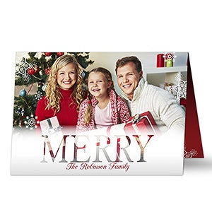 Candid Greetings Personalized Photo Christmas Cards - Horizontal