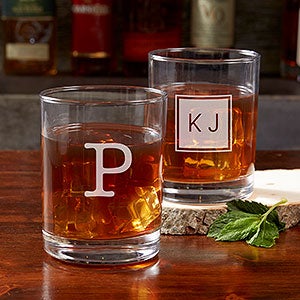 Classic Celebrations Personalized Old Fashioned Glass- Monogram