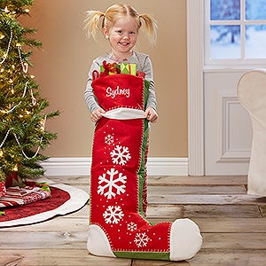 Joyful Flurries Personalized Oversized Stocking