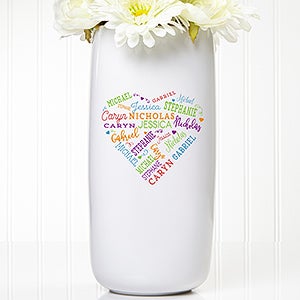 Close To Her Heart Personalized Ceramic Vase