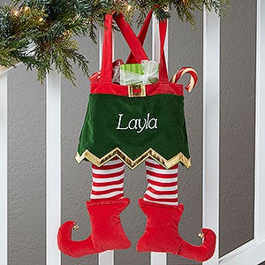 Girl Elf Feet Personalized Stocking