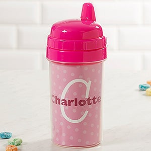 Personalized Pink Sippy Cup - Just Me Design