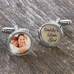 Daddy's Little Girl Personalized Photo Cuff Links