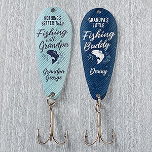 Grandpa's Fishing Buddy Personalized 2pc Fishing Lure Set