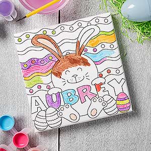 Easter Bunny Personalized Paint It! Canvas Print