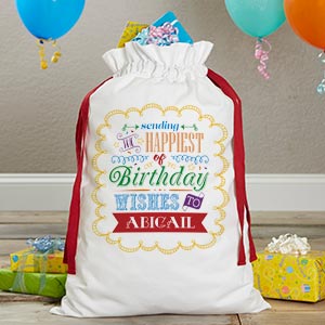 Personalized Birthday Canvas Gift Bag