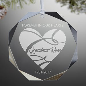 Memorial Premium Octagon Engraved Ornament