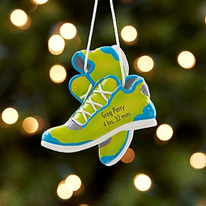 Born To Run Personalized Marathon Ornament- Green