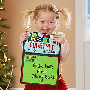 All I Want For Christmas...Personalized Dry Erase Sign