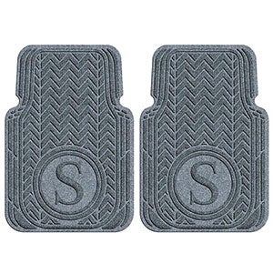 Chevron Monogram Personalized AquaShield? Molded Car Mats - Front Set