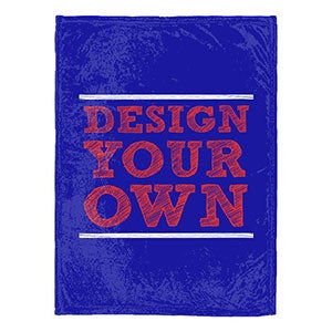 Design Your Own 60x80 Personalized Blanket - Blue