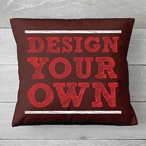 Design Your Own Personalized 14 Throw Pillow- Chocolate Brown