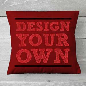 Design Your Own Personalized 14 Throw Pillow- Burgundy