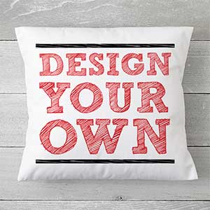 Design Your Own Personalized 14 Throw Pillow- White